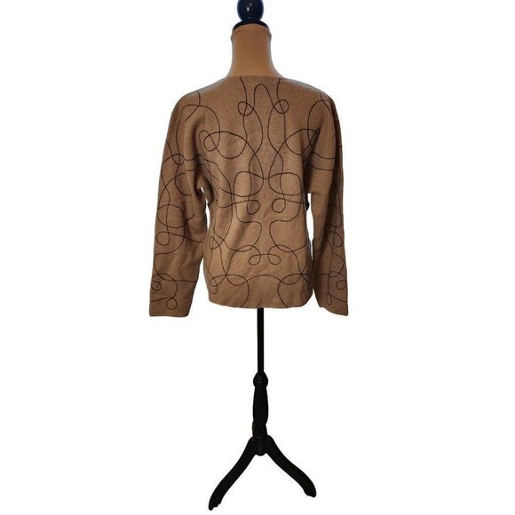 Sarah Spencer Women's Brown wool Cardigan Sweater in Large - Picture 3 of 9